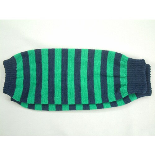 ネイビー×グリーン ボーダーニットアームカバー