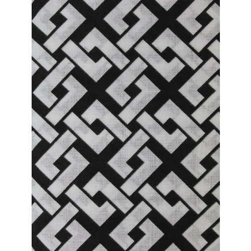 #1910 黒 四ツ目格子柄和手ぬぐい100cm