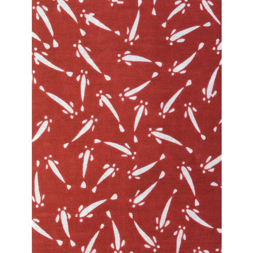 #1910 エンジ めだか柄和手ぬぐい100cm