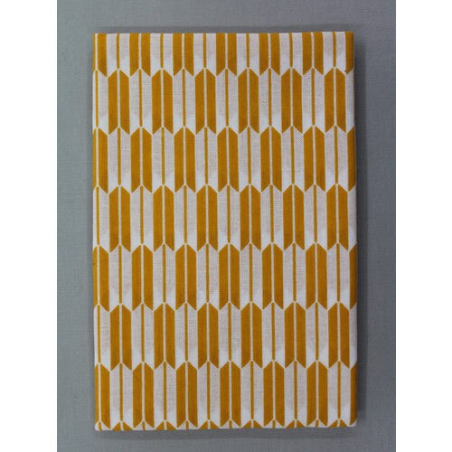 #1917 橙 矢絣柄和手ぬぐい両面柄100cm