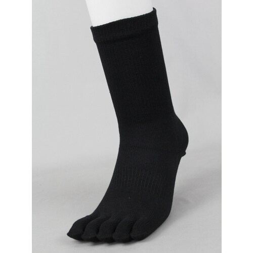 #3240−3P−L 厚地5本指カカト付3足組 黒