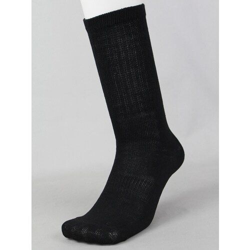 #3255−3P−L 綿先丸ソックス 3足組 黒