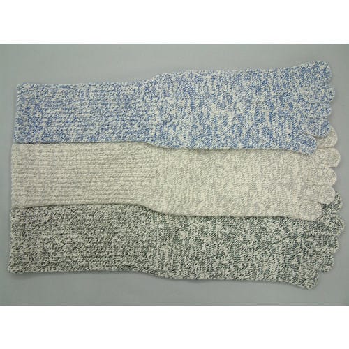 #3882−3P とっても厚い5本指モクカラー3足