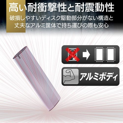 外付けSSD USB3.2 250GB シルバー