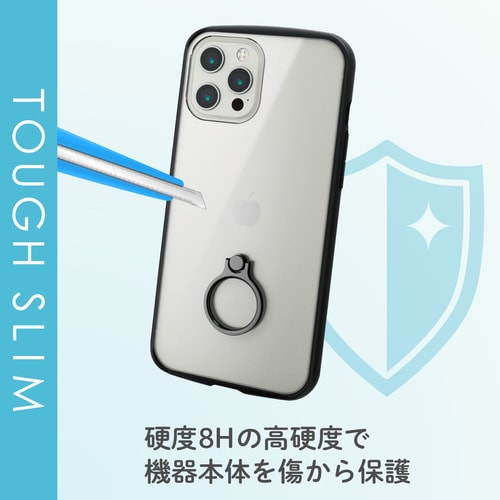 iPhone12ProMaxケースフレームブラック