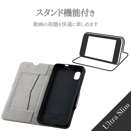 Galaxy A21/薄型手帳ケース/ネイビー