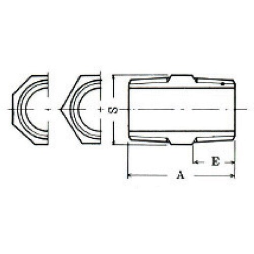 銅合金BC−6 角ニップル BC 6N2
