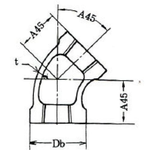 銅合金BC−6 45°エルボBC 45L2−1/2