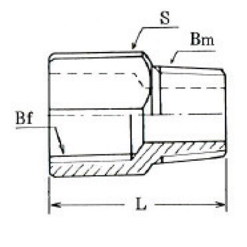 銅合金C3604 変換継手 BS JN3/8SN