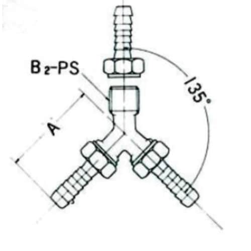 ワイ型ホースユニオン BS HYU φ11
