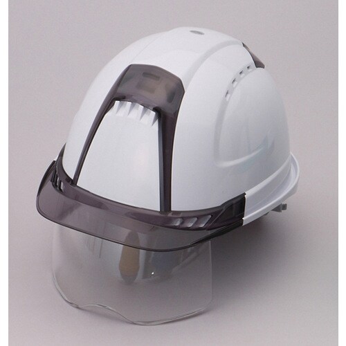 シールド付ヘルメット No.391F−S−C(白)