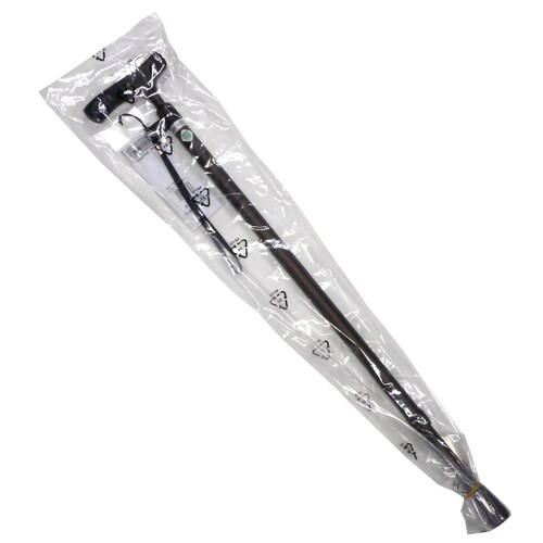 細型ネック伸縮ステッキ ブラウン