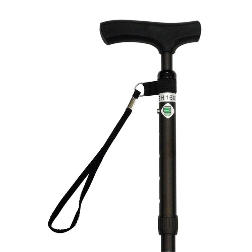 細型ネック折りたたみステッキ ブラウン