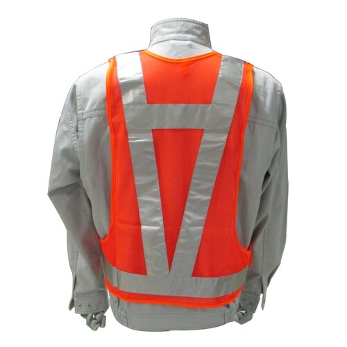 高輝度反射帯安全ベスト オレンジ