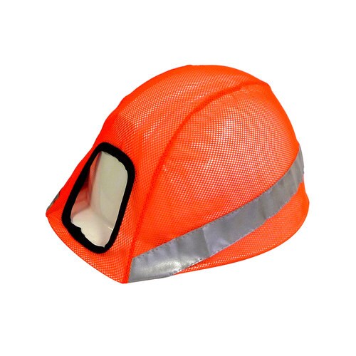 高輝度反射帯ヘルメットカバー オレンジ