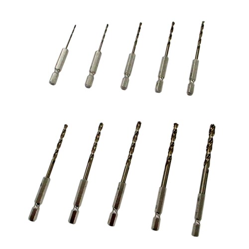 GT 10本組6角軸ステンドリル、コバルト