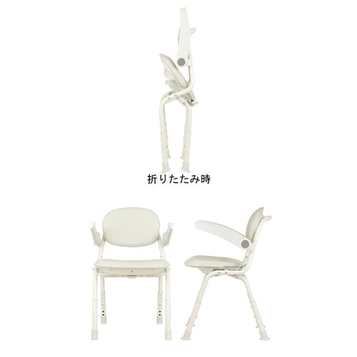 ユニプラス コンパクトシャワーチェア ホワイト