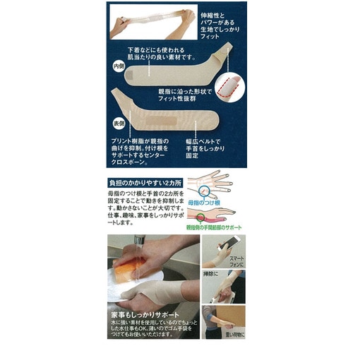 お医者さんの手首サポーターFit左手用 Mベージュ