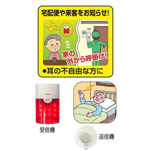 防水型押しボタン ピカフラッシュチャイムセット