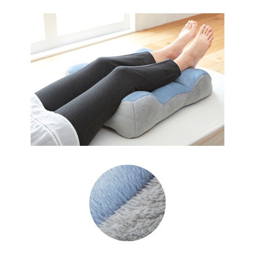 のびのび腰痛対策 脚クッション スモーキーブルー