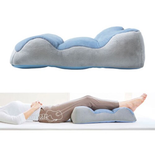 のびのび腰痛対策 脚クッション スモーキーブルー