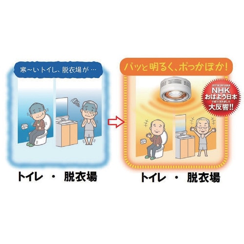 ヒーター内蔵型照明器 ポカピカII/吊下げ型