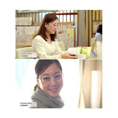 ナンニーニ折りたたみ老眼鏡 度数2 グレー