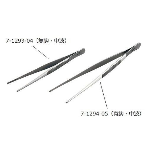 ピンセット(中波) 無鈎 180mm