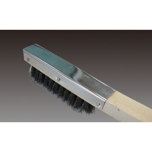 柄付ワイヤーブラシ(スチール波線)15x90mm