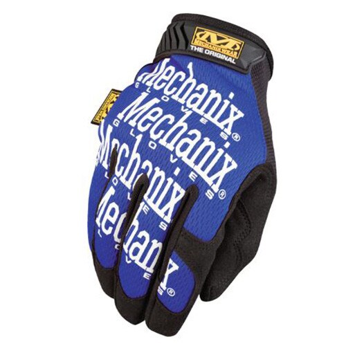 手袋・メカニック(合成革/青)L