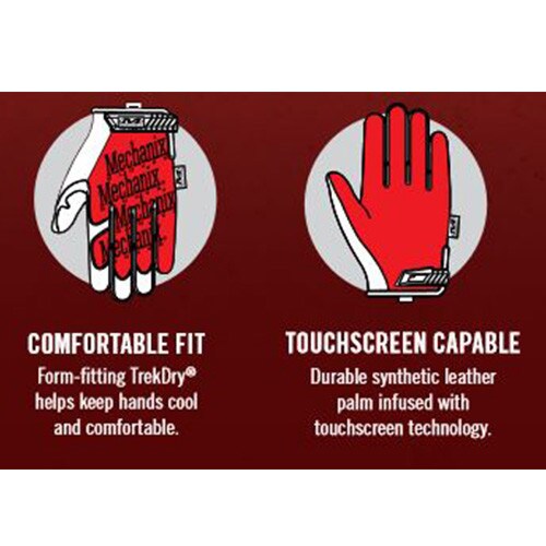 手袋・メカニック(合成革/青)L