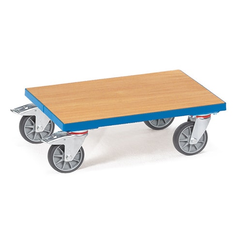 ドーリー(ブレーキ付/木製天板)610X410kg