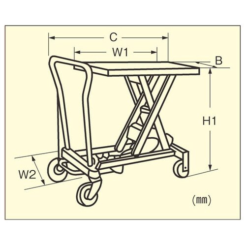 テーブルリフト450x700mm/150kg
