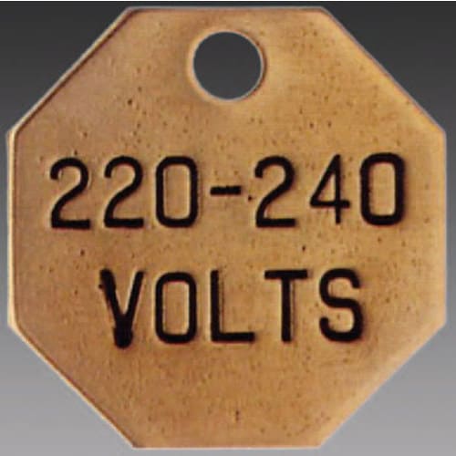 八角/10枚)38.1mmタグブランク(アルミ