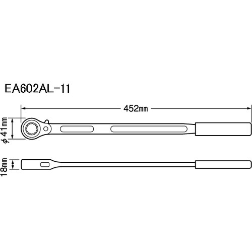 農機具・爪交換レンチ17X19mm/452mm
