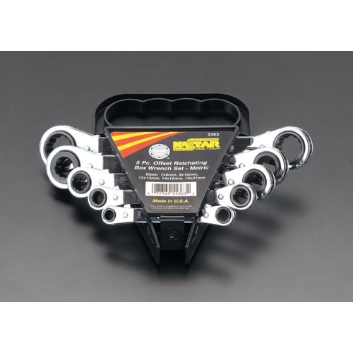 ラチェットメガネ(ミリ・オフセット型)5本組