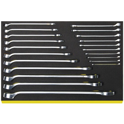 ロング片目片口スパナセット21本組