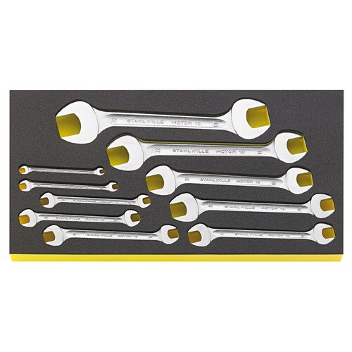 両口スパナセット10本組 EA612VA−1