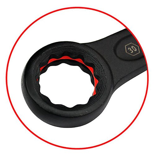 打撃めがねレンチ(落下防止リング付)24mm
