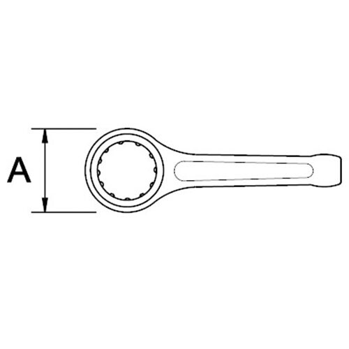 打撃めがねレンチ(落下防止リング付)35mm