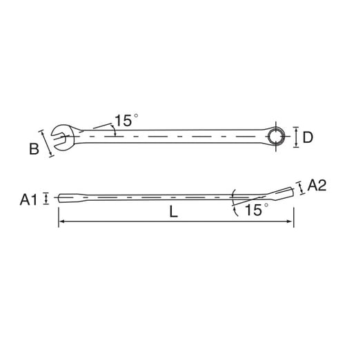 片目片口スパナ(超ロング)17X313mm
