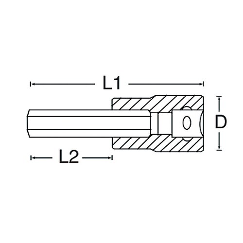 ビットソケット3/8 DR/8.0X49