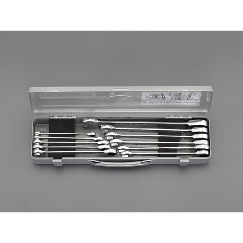 片目片口スパナ(ラチェット式)11本組