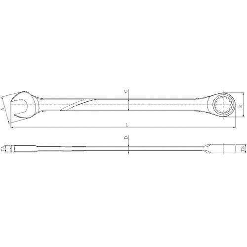 ギアレンチ(ロングサイズ)12X207mm