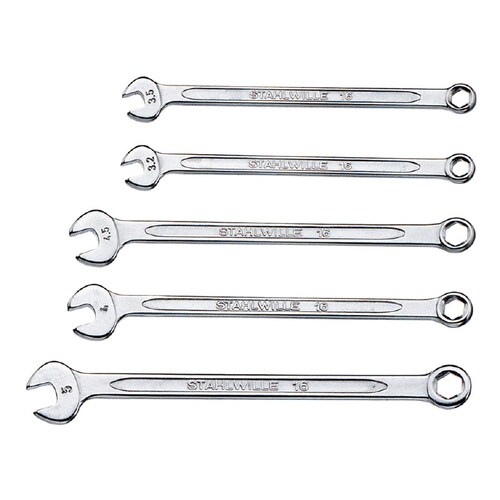 片目片口スパナ5本組/3.2−5.0mm