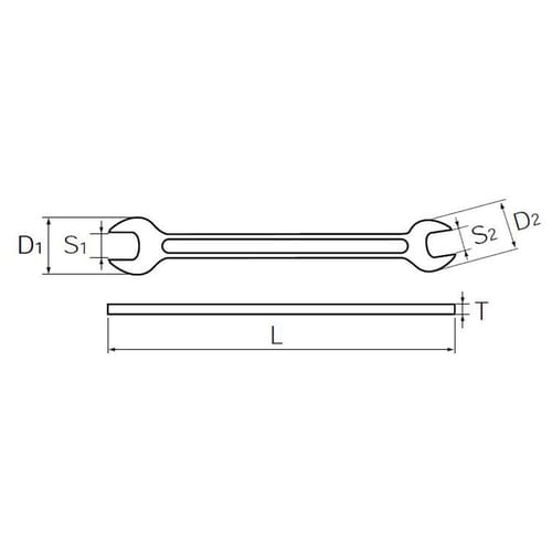 両口スパナ(薄型)10X12/210X4.0mm
