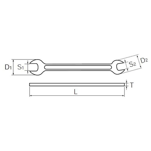 両口スパナ(薄型)12X10/210X4.0mm