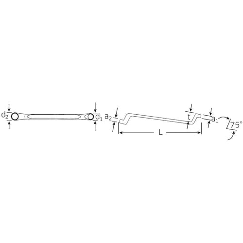 両口めがねレンチ21X24mm