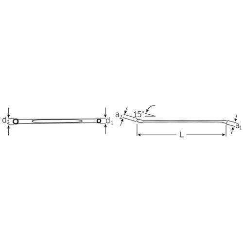 両口めがねレンチ(15)12X14mm/290mm