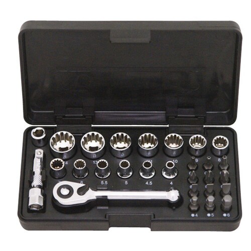 スプラインソケットレンチセット1/4 DR